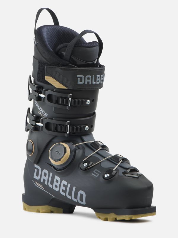 FRONT VIEW OF DALBELLO MENS VELOCE SPACE 100 DOWNHILL SKI BOOT FEATURES WALK MODE AND BOA FIT SYSTE…
