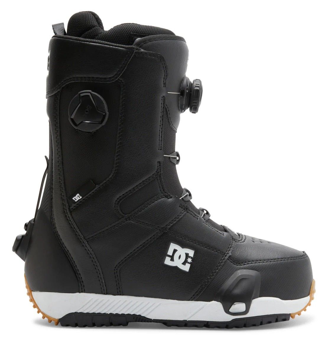 MAIN IMAGE OF DC MENS CONTROL STEP ON SNOWBOARD BOOTS IN BLACK/WHITE 8.5 WITH PREMIUM LINER AND DUA…