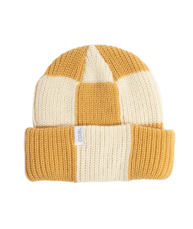 FRONT VIEW OF COAL UNISEX FRENA BAGGY WINTER HAT FEATURES VERSATILE LOW PROFILE AND CHUNKY STRETCH …