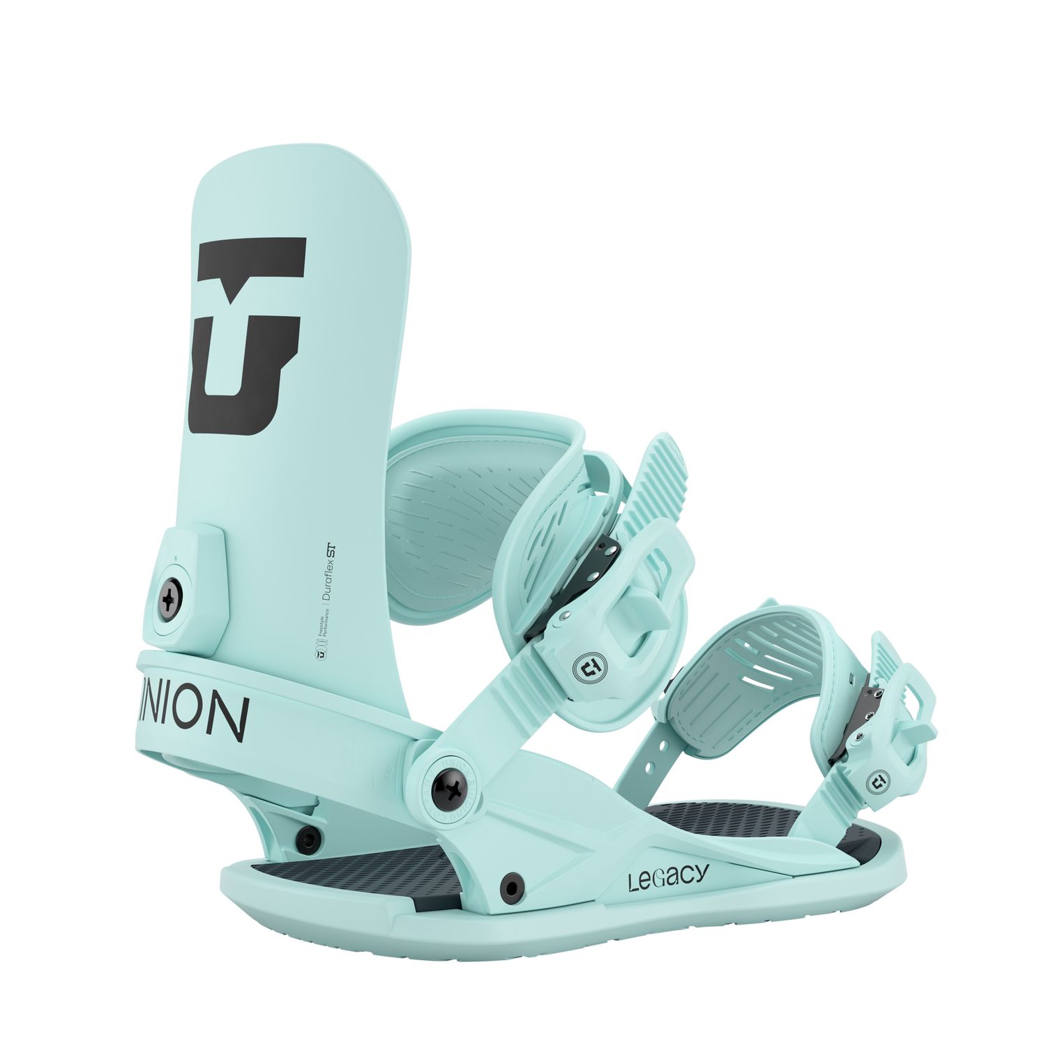 MAIN IMAGE OF UNION WOMENS LEGACY SNOWBOARD BINDING IN AQUA SMALL WITH NEXT-LEVEL SHOCK ABSORPTION …