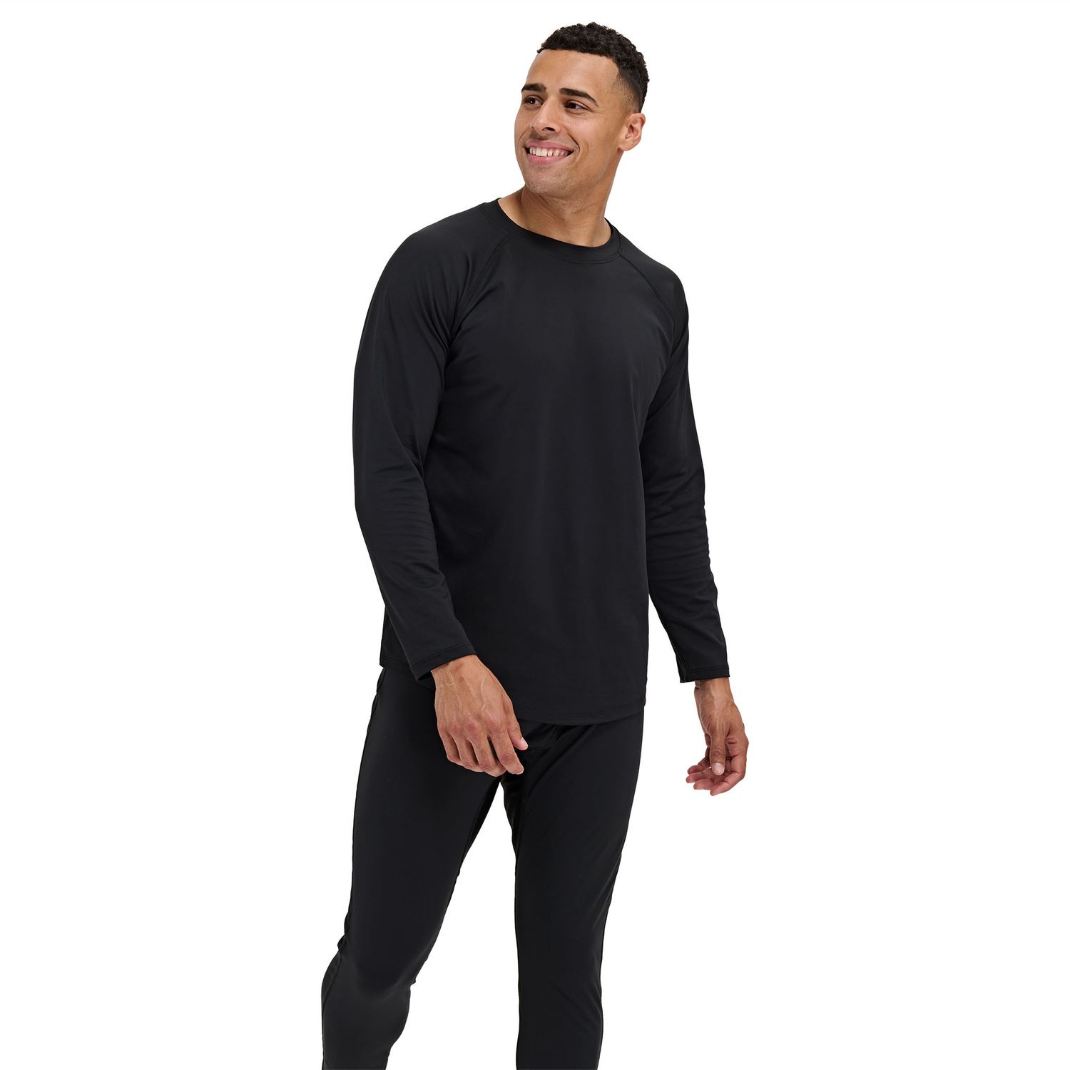 MAIN IMAGE OF BLACKSTRAP MENS SKYLINER BASELAYER TOP IN BLACK SMALL WITH SUPERIOR MOISTURE-WICKING …