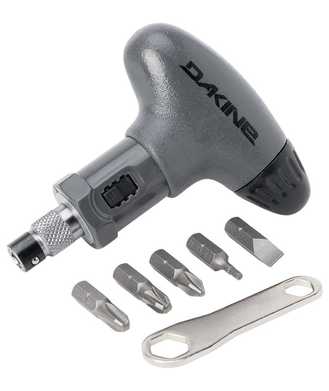 FRONT VIEW OF DAKINE UNISEX TORQUE DRIVER FEATURES STOWAWAY HANDLE AND ALL THE STANDARD BITS YOU&#39;LL…