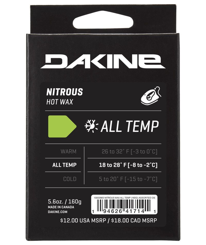 MAIN IMAGE OF DAKINE UNISEX NITROUS ALL TEMP WAX IN ASSORTED 160G WITH IMPROVED SKI &amp; SNOWBOARD SPE…