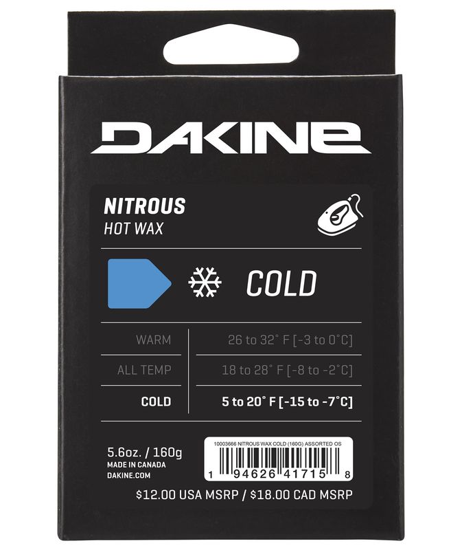 FRONT VIEW OF DAKINE UNISEX NITROUS COLD WAX FEATURES IMPROVED SKI &amp; SNOWBOARD SPEED AND CAN BE USE…