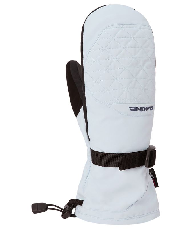 BACK OF HAND VIEW OF DAKINE WOMENS CAMINO MITTEN FEATURES TOUCHSCREEN COMPATIBILITY AND ADDED WATER…