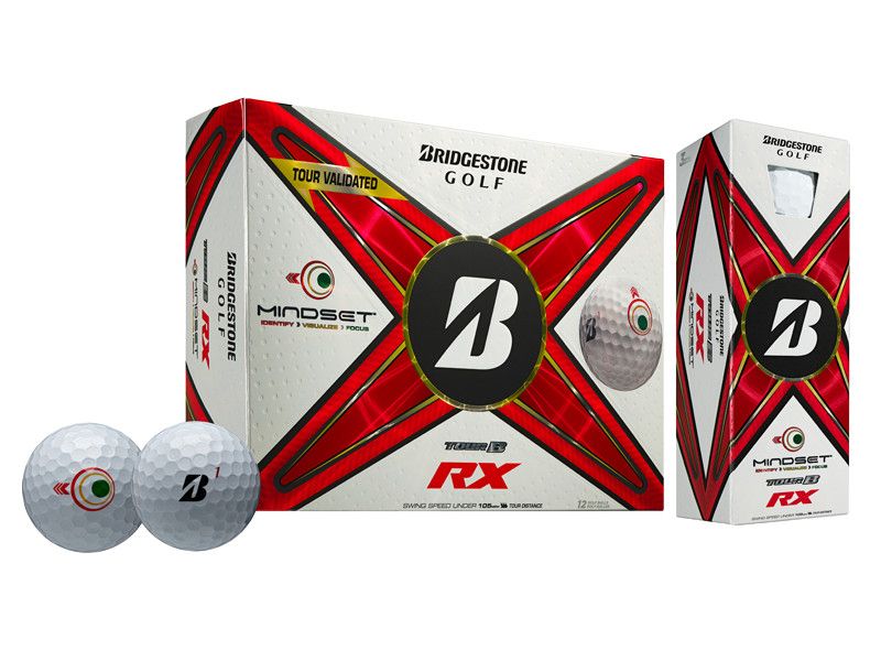 BRIDGESTONE UNISEX TOUR B RX MINDSET GOLF BALL 25, Color: WHITE, Size: DOZEN