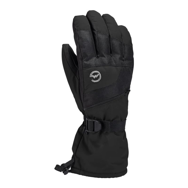 BACK OF HAND VIEW OF GORDINI MENS ULTRA DRIMAX GAUNTLET GLOVE FEATURES MEGALOFT® INSULATION AND WAT…