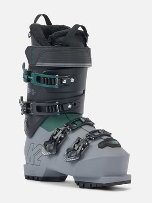 K2 WOMENS BFC 85 W DOWNHILL SKI BOOT 26 FRONT VIEW OF K2 WOMENS BFC 85 W DOWNHILL SKI BOOT FEATURES SOFT FLEX WITH A WIDE FIT AND HEAT-MOLD…