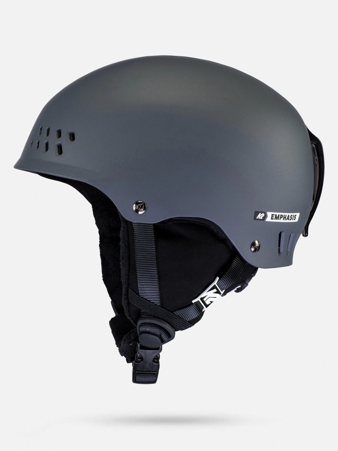 MAIN IMAGE OF K2 YOUTH EMPHASIS HELMET IN MATTE PEARL CHARCOAL SMALL WITH MAXIMUM VENTILATION AND D…