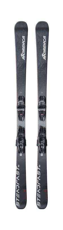 TOPSHEET VIEW OF NORDICA MENS STEADFAST 80 TP2 COMPACT 10 FDT DOWNHILL SKIS FEATURES EASY TURNING A…