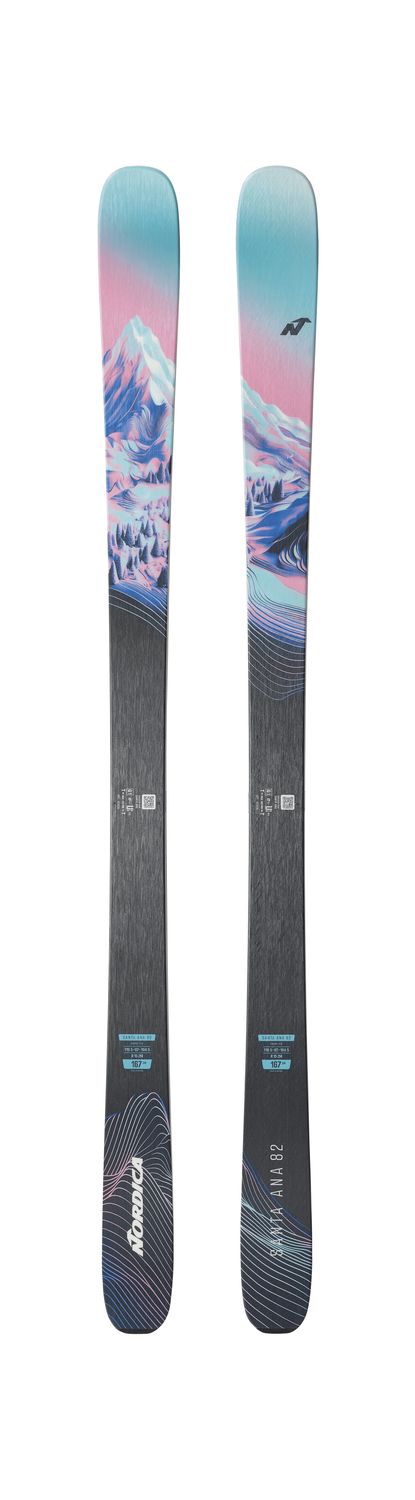 MAIN IMAGE OF NORDICA WOMENS SANTA ANA 82 DOWNHILL SKIS IN LIGHT BLUE/CORAL/MIDNIGHT 150 WITH VERSA…