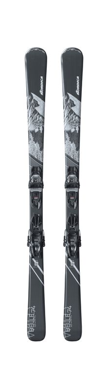 TOPSHEET VIEW OF NORDICA WOMENS WILD BELLE 74 TP2 COMPACT 10 FDT DOWNHILL SKIS FEATURES MAXIMUM CON…