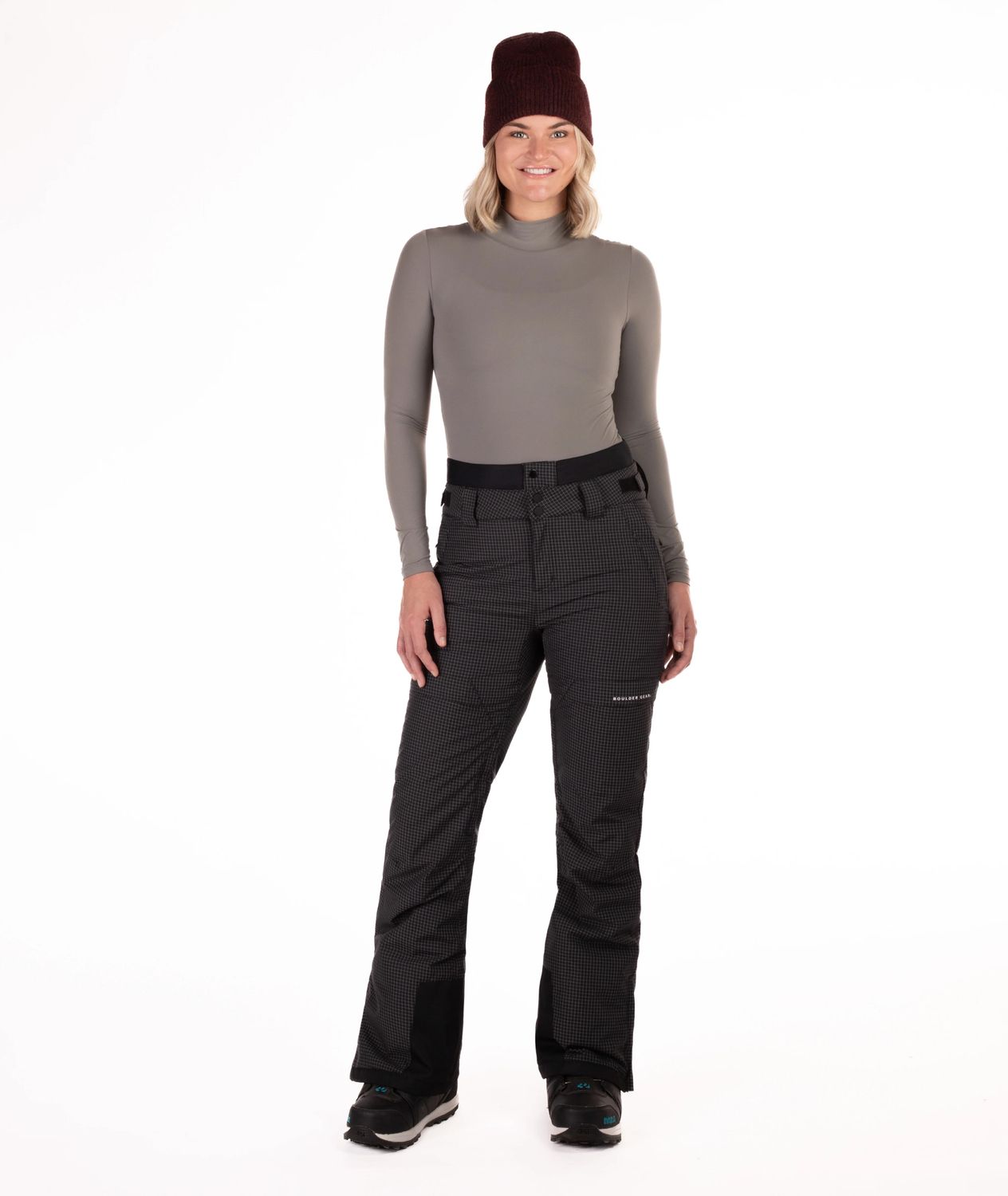 MAIN IMAGE OF BOULDER GEAR WOMENS ZOE SNOW PANT IN BLACK 4 REGULAR WITH INSULATED FOR WARMTH AND BR…