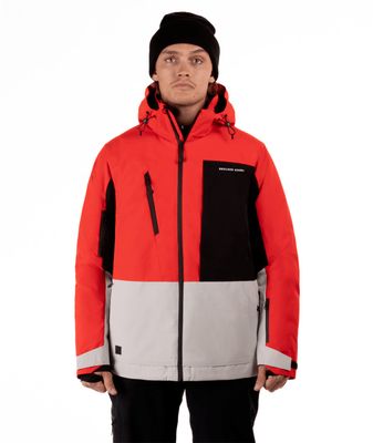 FRONT VIEW OF BOULDER GEAR MENS REACTOR WINTER JACKET FEATURES BREATHABLE WATERPROOFING AND 100% SE…