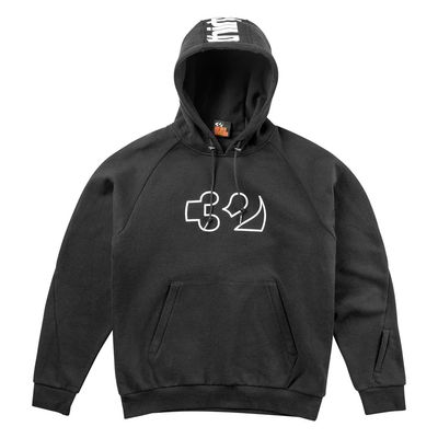 FRONT VIEW OF THIRTY TWO MENS TEAM TECH HOODIE FEATURES WATER REPELLENCY TO STAY DRY AND MOISTURE-W…