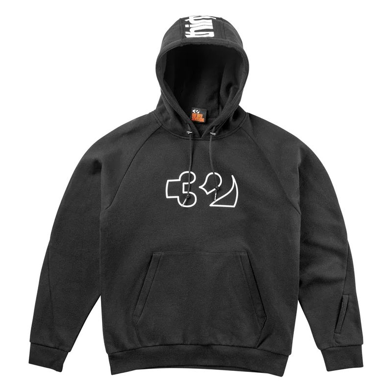 FRONT VIEW OF THIRTY TWO MENS TEAM TECH HOODIE FEATURES WATER REPELLENCY TO STAY DRY AND MOISTURE-W…