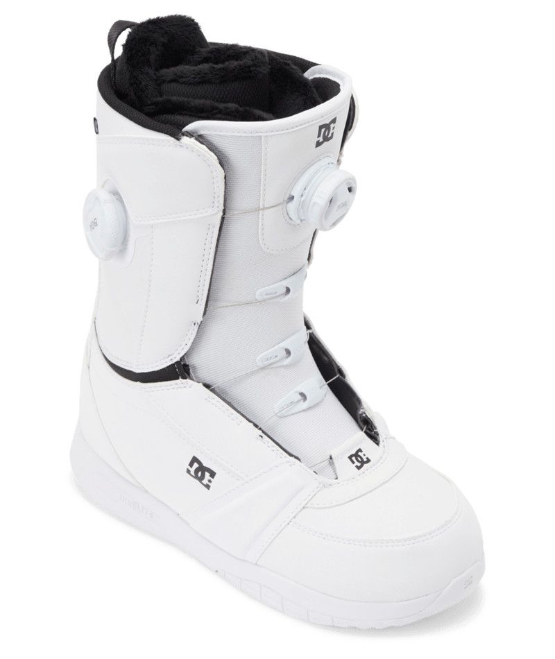 DC WOMENS LOTUS SNOWBOARD BOOTS 25, Color: WHITE, Size: 7