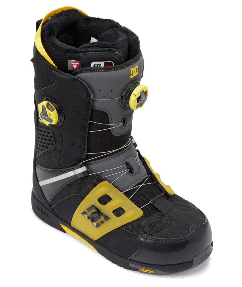 DC MENS PHANTOM SNOWBOARD BOOTS 25, Color: BLACK/YELLOW, Size: 9.5