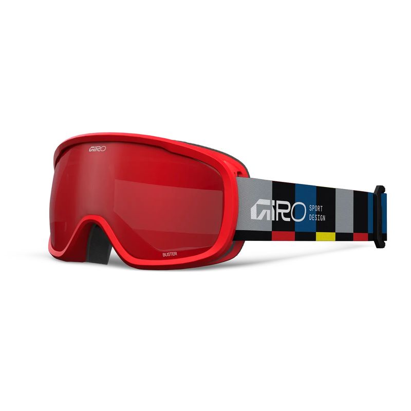 FRONT VIEW OF GIRO YOUTH BUSTER GOGGLES FEATURES WIDE FIELD OF VIEW, ANTI-FOG COATING, OTG FRIENDLY…