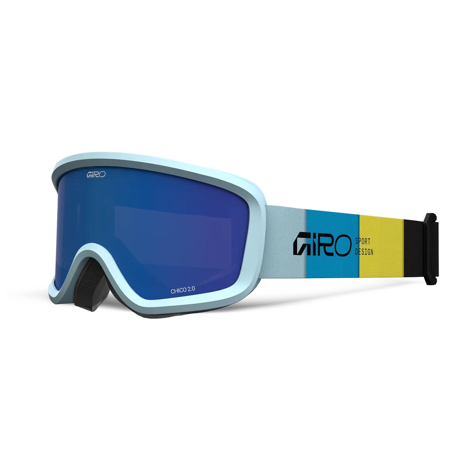MAIN IMAGE OF GIRO YOUTH CHICO 2.0 GOGGLES IN BLUE BLOCKS GREY COBALT WITH DUAL LAYER FACE FOAM WIT…