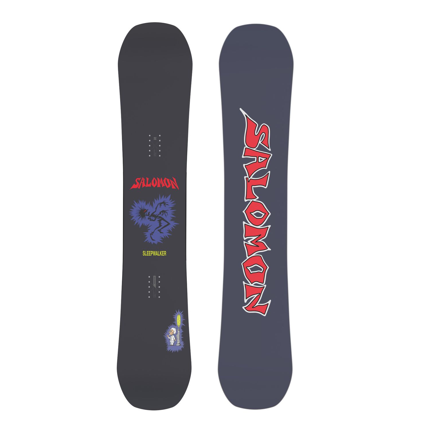 MAIN IMAGE OF SALOMON MENS SLEEPWALKER SNOWBOARD IN BLACK/RED/BLUE/YELLOW 148 WITH ENHANCED POP FOR…