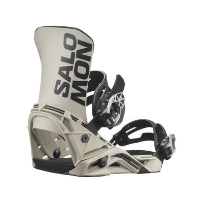 BACK VIEW OF SALOMON MENS DISTRICT SNOWBOARD BINDING FEATURES MEDIUM FLEX AND SUPERIOR ENERGY TRANS…