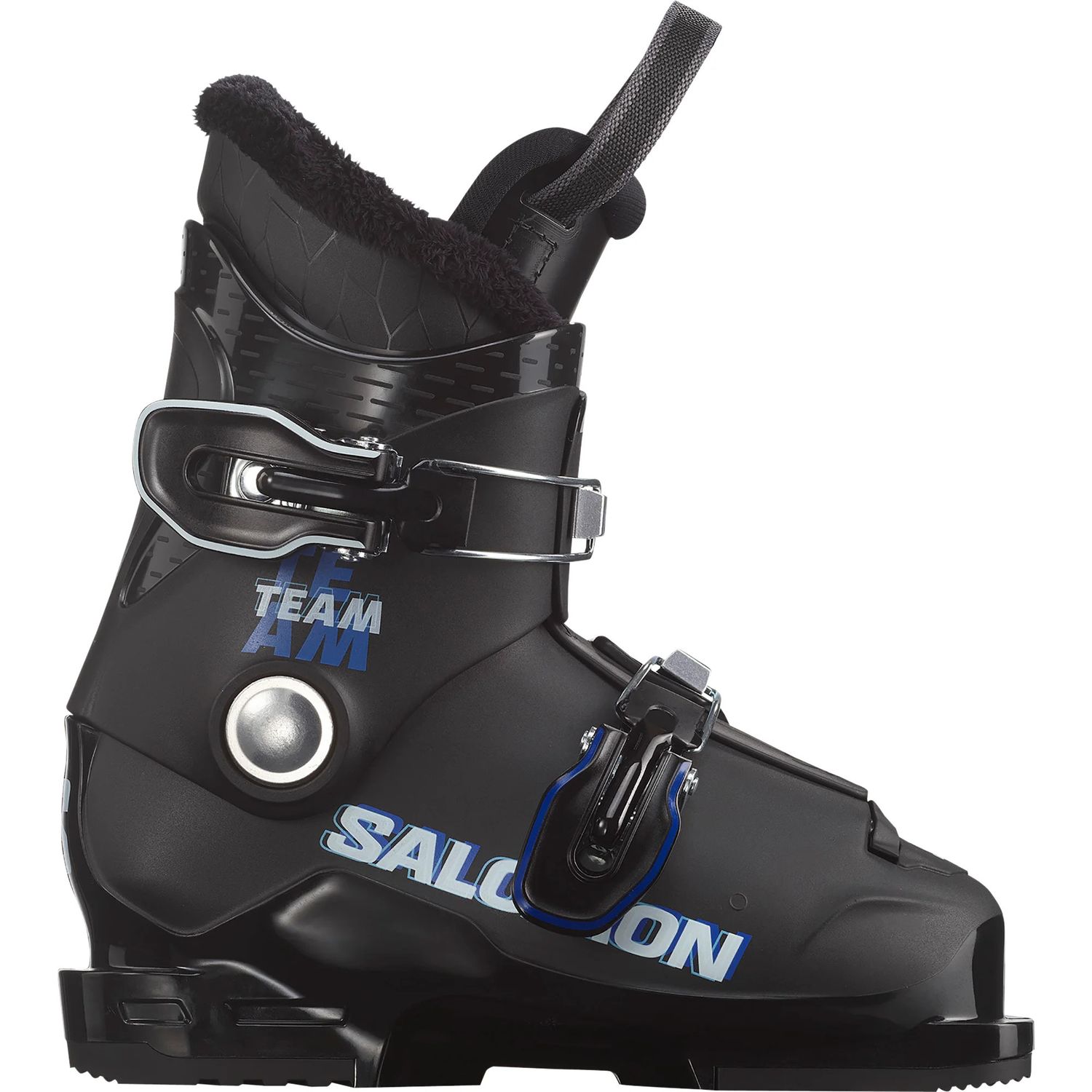 MAIN IMAGE OF SALOMON YOUTH TEAM T2 DOWNHILL SKI BOOT IN BLACK/RACE BLUE/WHITE 18 WITH COMFORTABLE …