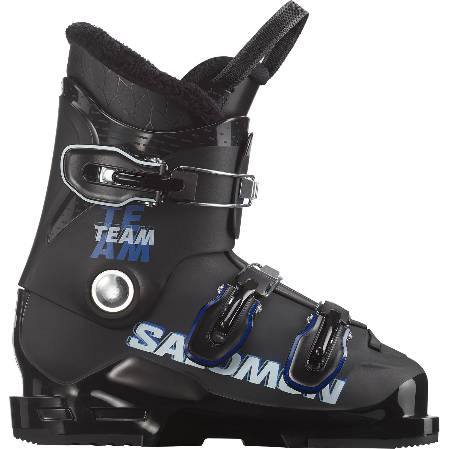 MAIN IMAGE OF SALOMON YOUTH TEAM T3 DOWNHILL SKI BOOT IN BLACK/RACE BLUE/WHITE 22.5 WITH COMFORTABL…