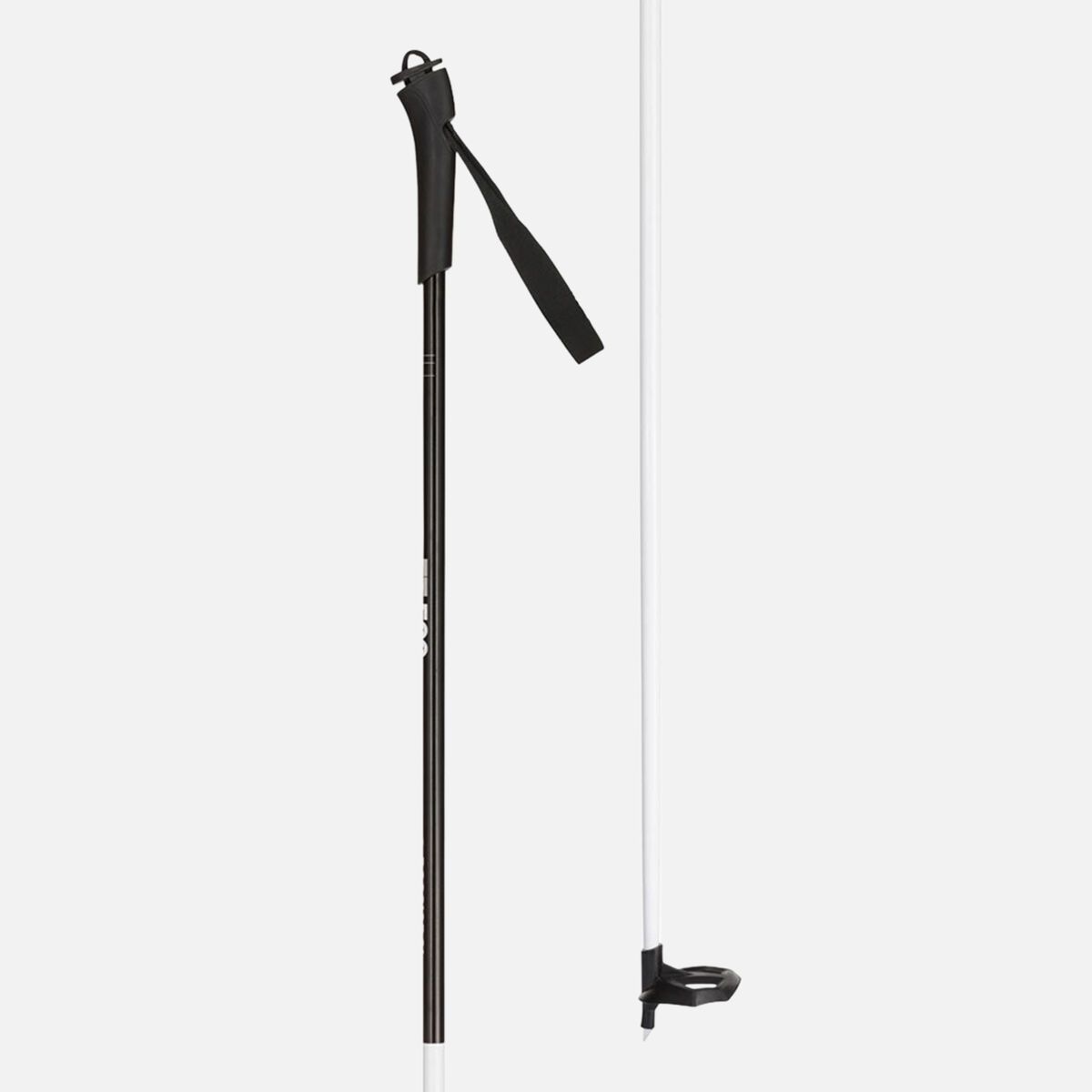 MAIN IMAGE OF ROSSIGNOL UNISEX FT-500 CROSS COUNTRY SKI POLE IN BLACK 130 WITH MOLDED RUBBER GRIP A…