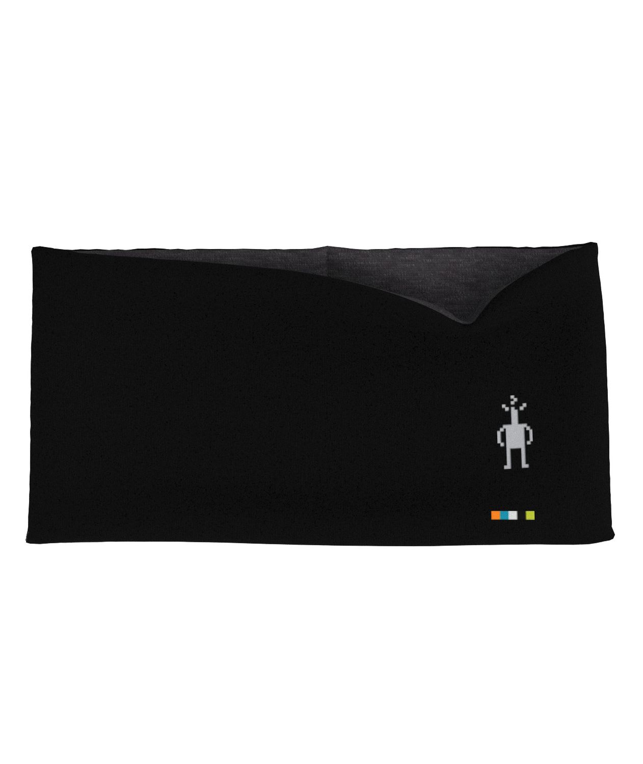 MAIN IMAGE OF SMARTWOOL UNISEX THERMAL MERINO REVERSIBLE HEADBAND IN BLACK/CHARCOAL HEATHER O/S WIT…