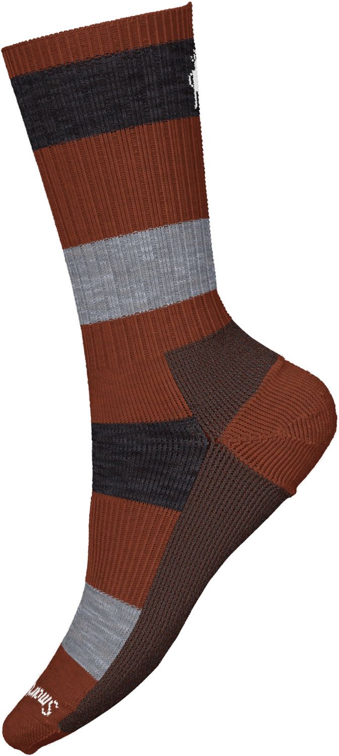 SMARTWOOL UNISEX EVERYDAY BARNSLEY CREW SOCKS 25, Color: PICANTE, Size: MEDIUM