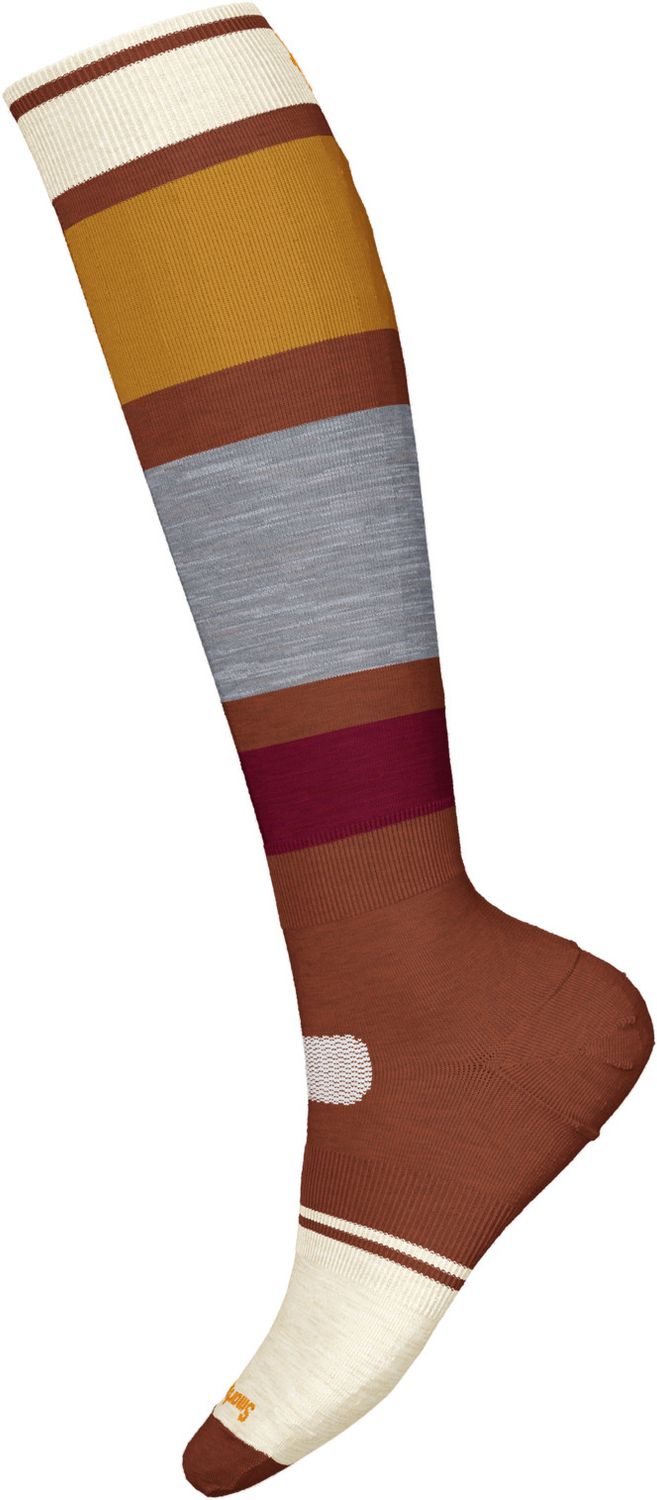 SMARTWOOL WOMENS SNOWBOARD TARGETED CUSHION EXTRA STRETCH OTC SOCKS 25, Color: PICANTE, Size: SMALL