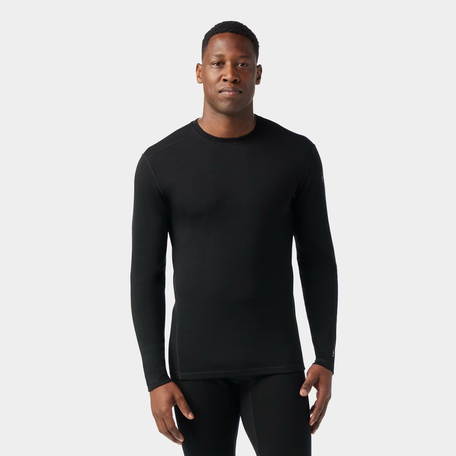 MAIN IMAGE OF SMARTWOOL MENS CLASSIC THERMAL MERINO CREW BASELAYER TOP IN BLACK SMALL WITH ODOR RES…