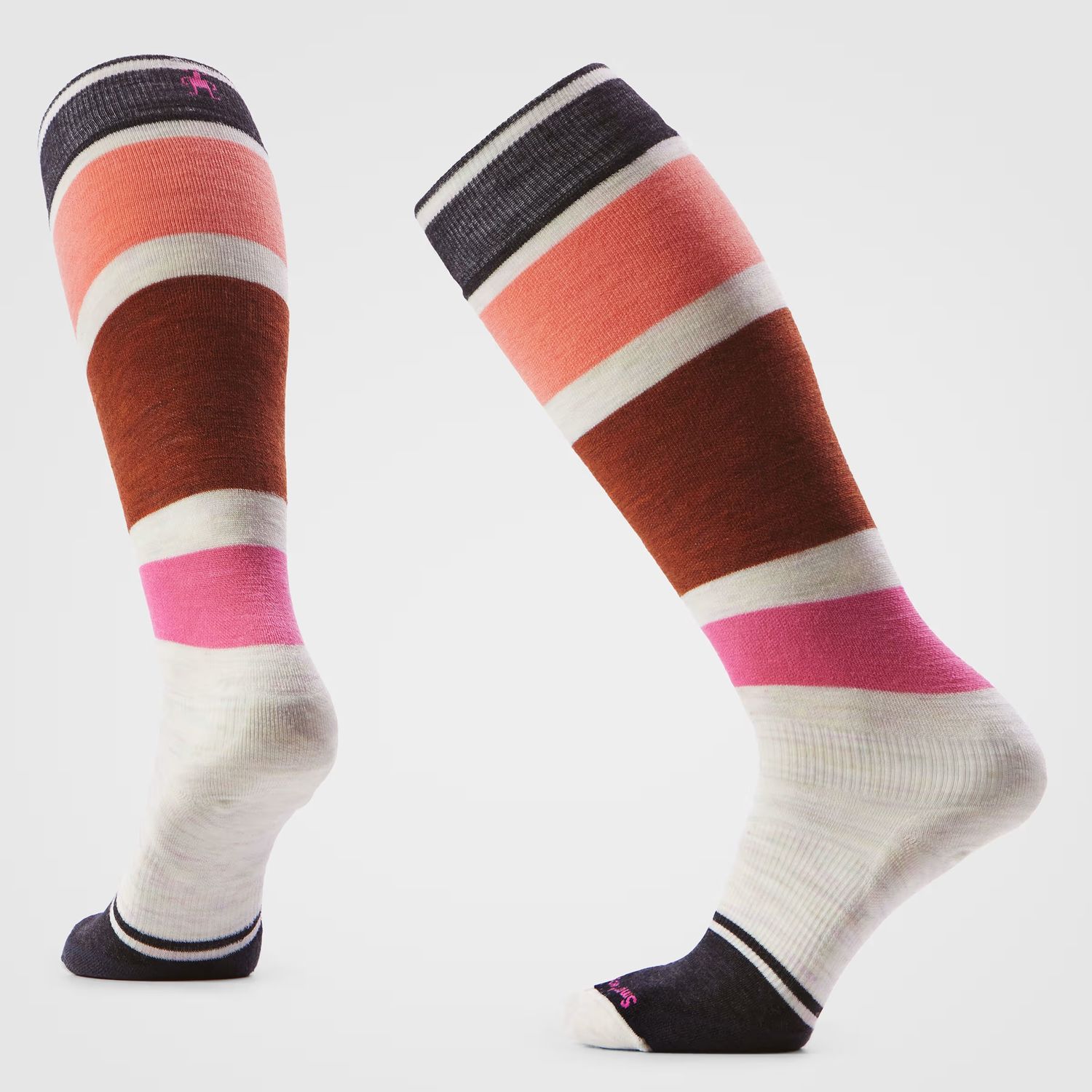 MAIN IMAGE OF SMARTWOOL WOMENS SNOWBOARD TARGETED CUSHION OTC SOCKS IN WILD SALMON SMALL WITH ENHAN…