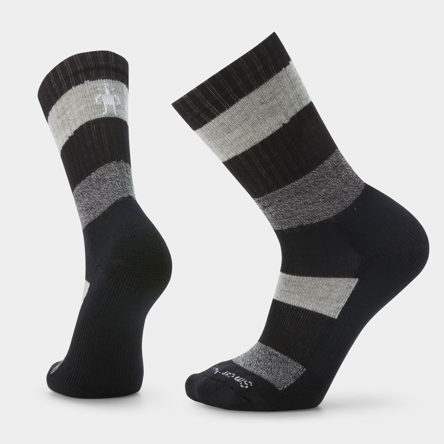 MAIN IMAGE OF SMARTWOOL UNISEX EVERYDAY BARNSLEY CREW SOCKS IN BLACK MEDIUM WITH VERSATILE DURABILI…