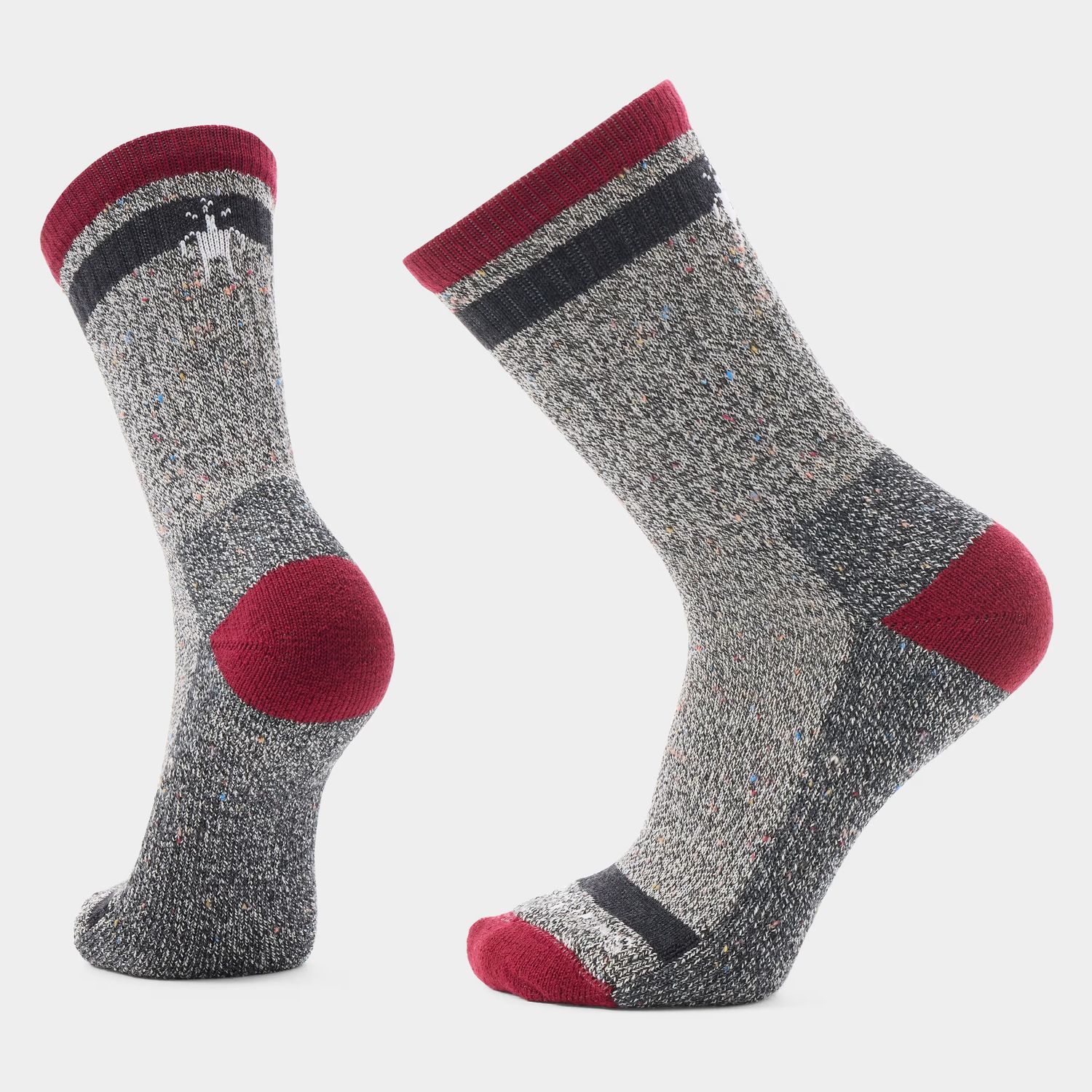 MAIN IMAGE OF SMARTWOOL UNISEX EVERYDAY COZY LARIMER CREW SOCKS IN TIBETAN RED MEDIUM WITH PREMIUM …