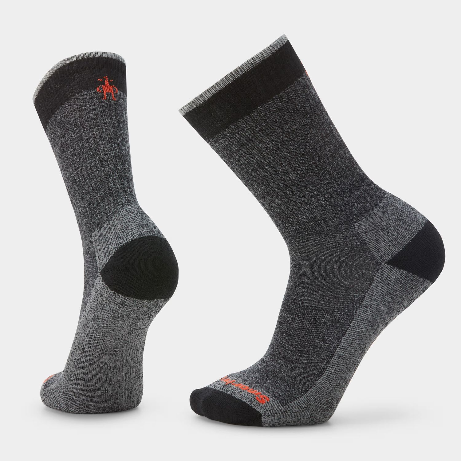 MAIN IMAGE OF SMARTWOOL UNISEX EVERYDAY ROLLINSVILLE CREW SOCKS IN BLACK MEDIUM WITH VERSATILE DURA…