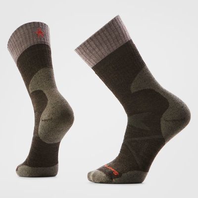 FRONT VIEW OF SMARTWOOL UNISEX HUNT FULL CUSHION TALL CREW SOCKS FEATURES EXTRA STRETCH AND FULL CU…