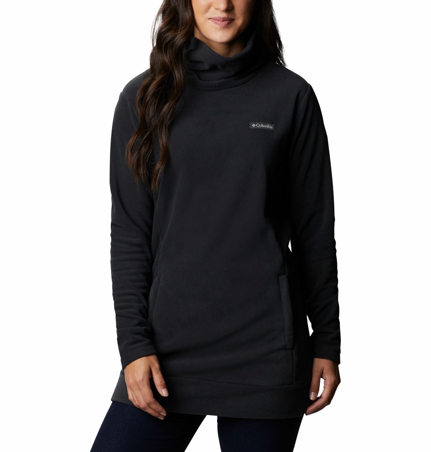 COLUMBIA WOMENS ALI PEAK FLEECE TUNIC SWEATER 24, Color: BLACK, Size: SMALL
