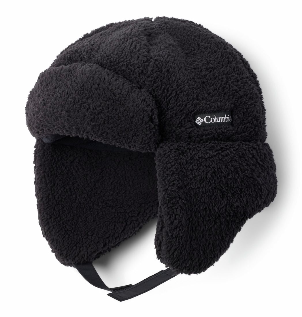 COLUMBIA YOUTH YOUTH RUGGED RIDGE SHERPA TRAPPER WINTER HAT 25, Color: BLACK, Size: S/M