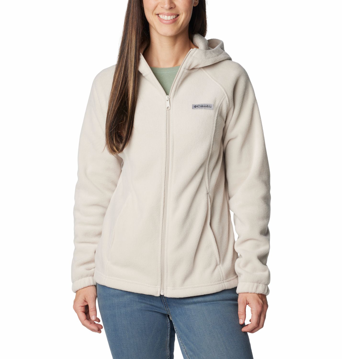 COLUMBIA WOMENS BENTON SPRINGS FULL ZIP HOODIE 24, Color: DARK STONE, Size: XS