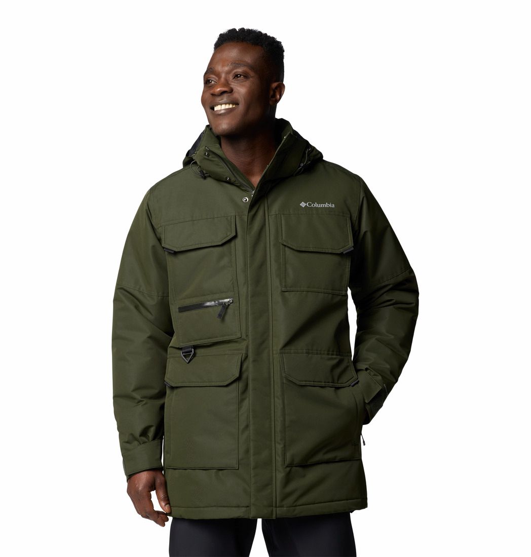 COLUMBIA MENS LANDROAMER II PARKA WINTER JACKET 26, Color: GREENSCAPE, Size: SMALL