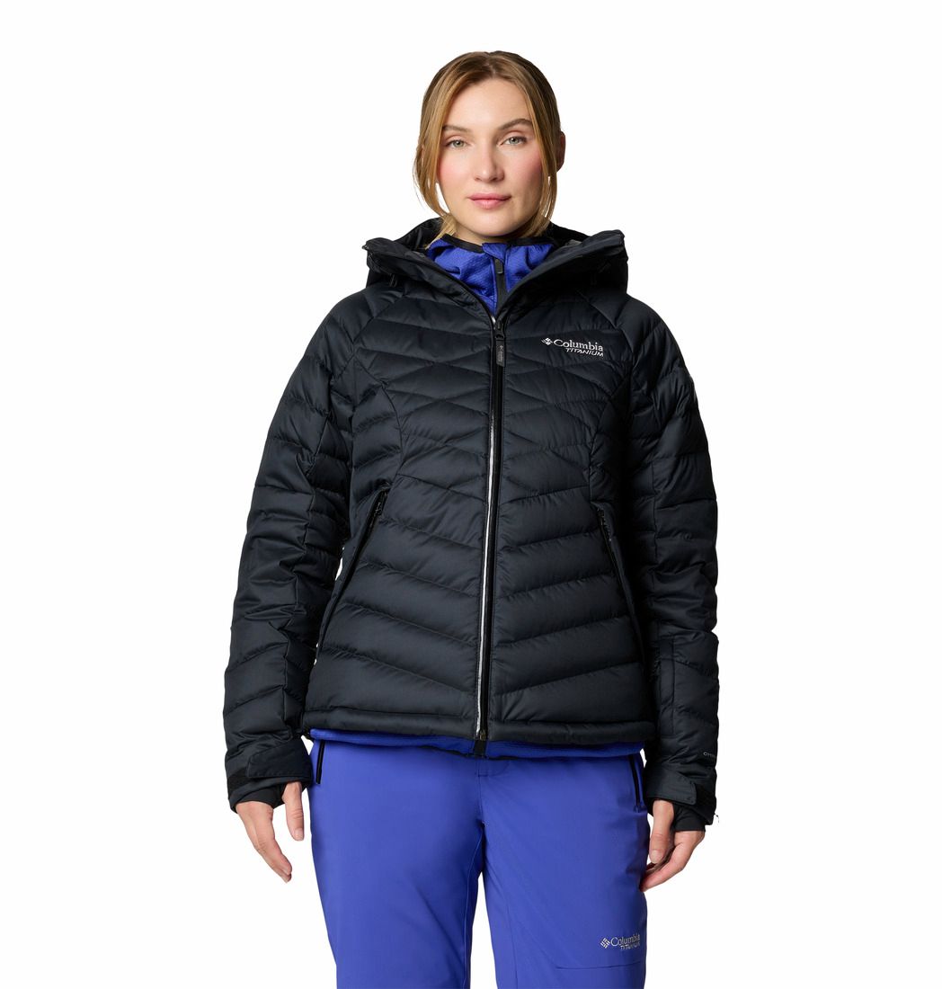 COLUMBIA WOMENS ROARING FORK II DOWN WINTER JACKET 25, Color: BLACK, Size: XS