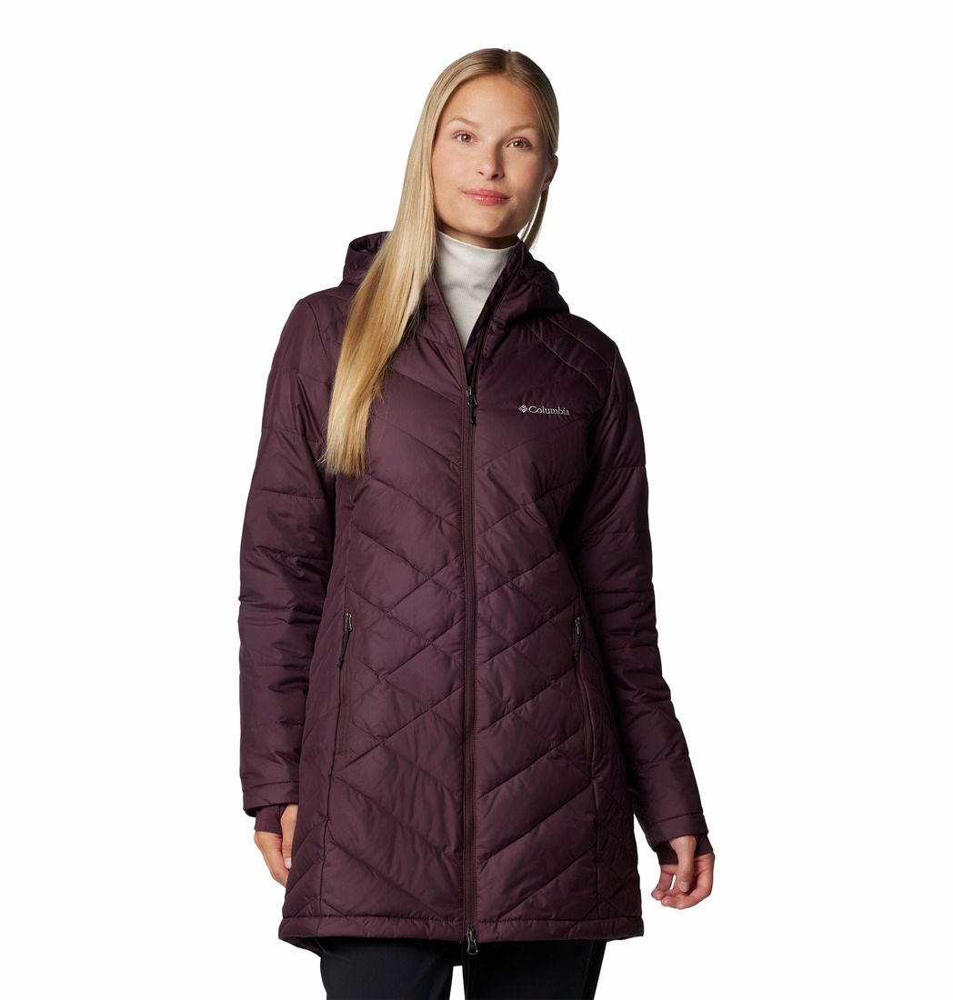 COLUMBIA WOMENS HEAVENLY™ LONG HOODED WINTER JACKET 25, Color: MOONVISTA, Size: XXL