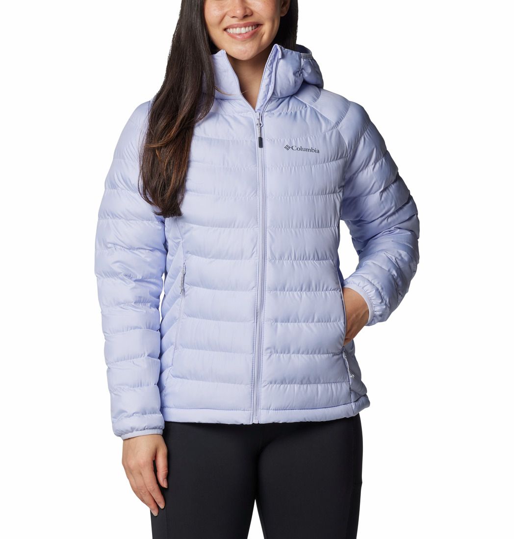 COLUMBIA WOMENS POWDER LITE™ II HOODED WINTER JACKET 25, Color: SNOWDRIFT, Size: SMALL