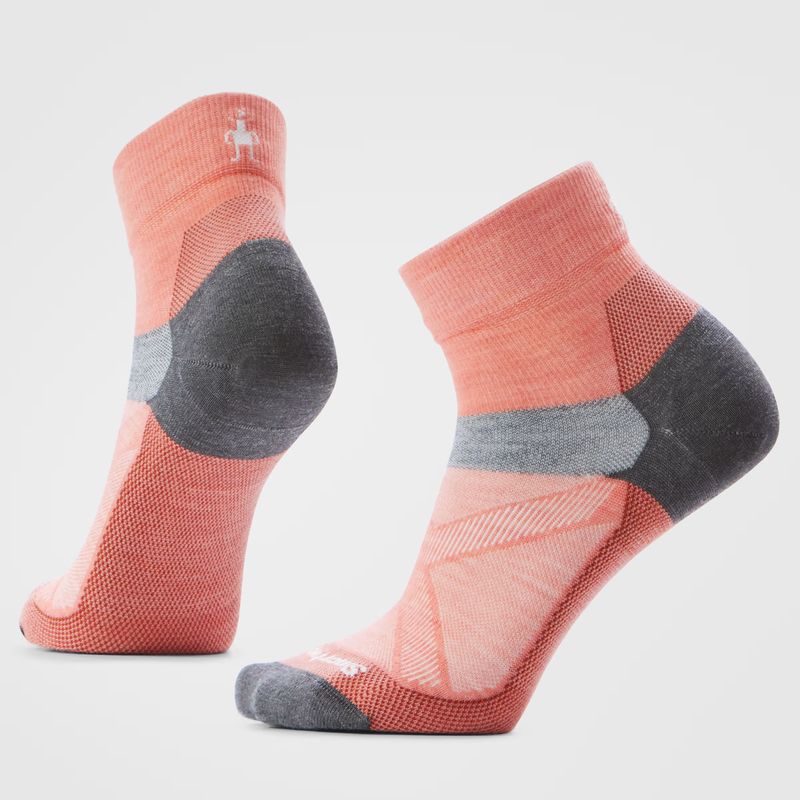 FRONT VIEW OF SMARTWOOL WOMENS BIKE ZERO CUSHION ANKLE SOCKS FEATURES ODOR RESISTANCE AND BREATHABL…