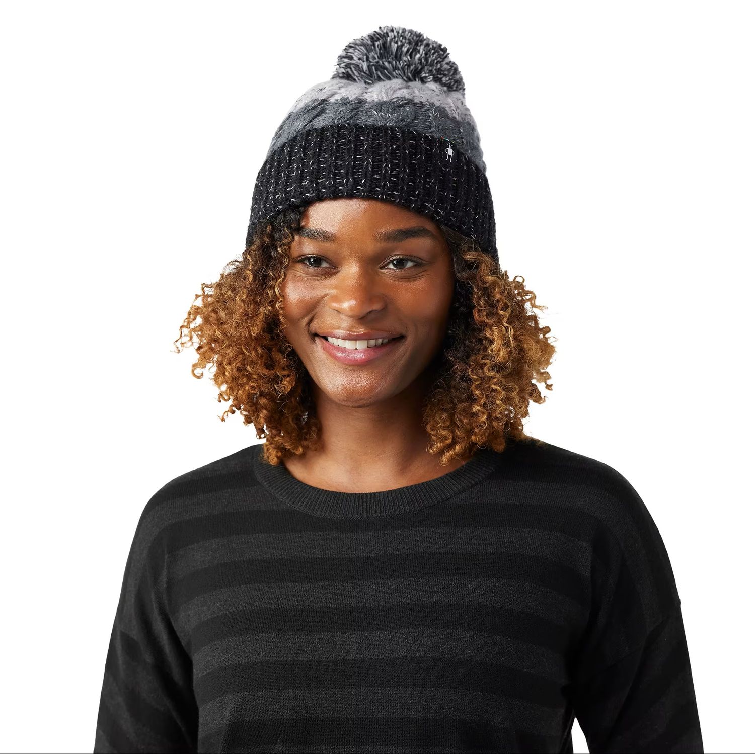 MAIN IMAGE OF SMARTWOOL UNISEX ISTO RETRO BEANIE WINTER HAT IN BLACK O/S WITH ULTRA-SOFT FABRIC AND…