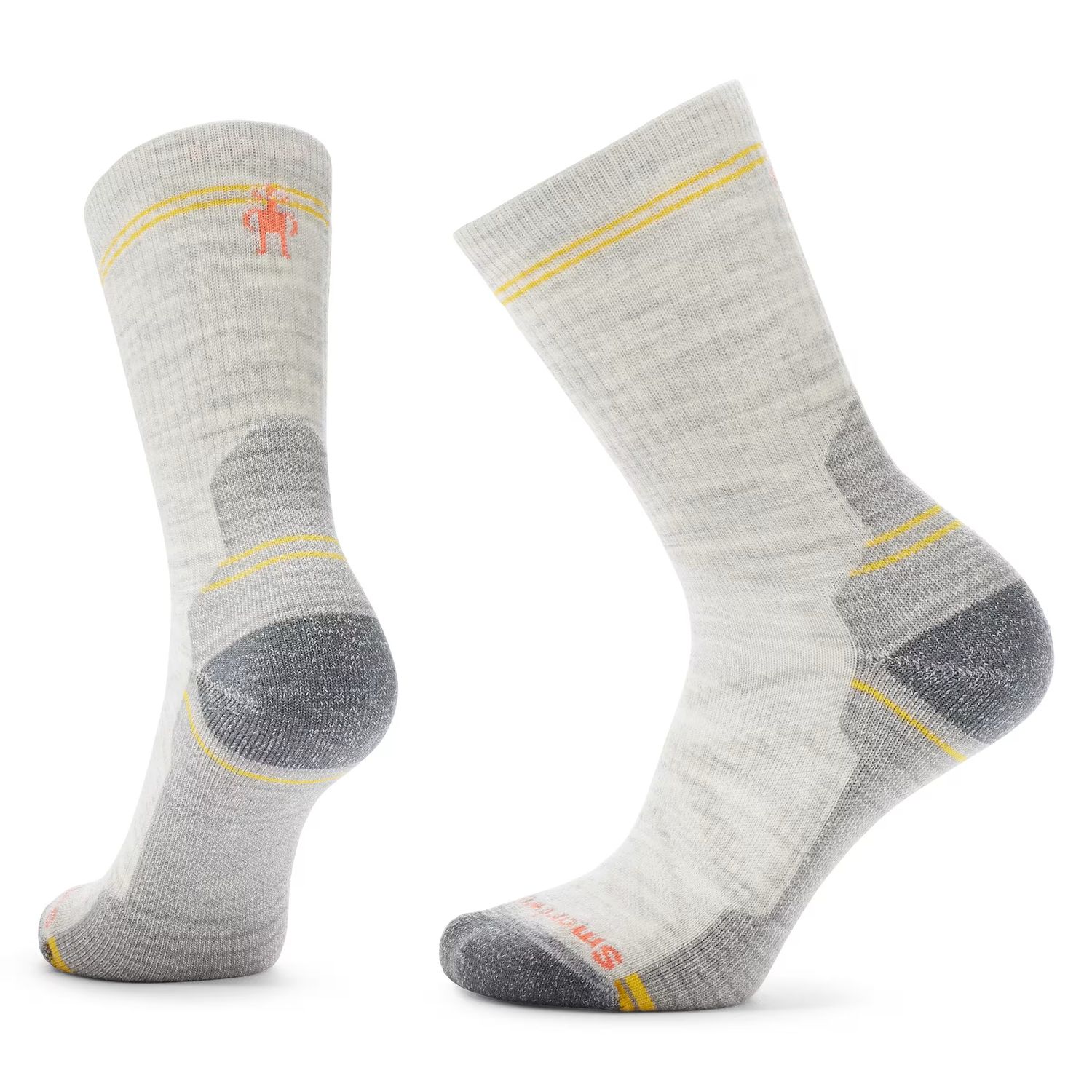 MAIN IMAGE OF SMARTWOOL WOMENS HIKE LIGHT CUSHION CREW SOCKS IN ASH MEDIUM WITH SOFT MERINO WOOL AN…