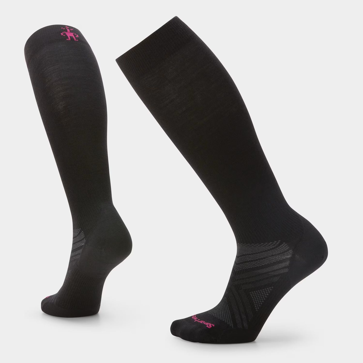 MAIN IMAGE OF SMARTWOOL WOMENS SKI ZERO CUSHION OTC SOCKS IN BLACK SMALL WITH PERFORMANCE FIT AND W…