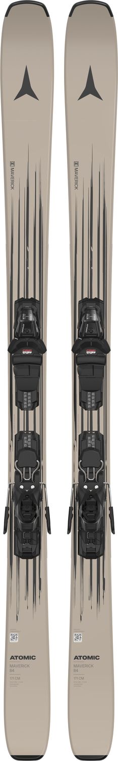 MAIN IMAGE OF ATOMIC UNISEX MAVERICK 84 R + M 10 GW DOWNHILL SKIS IN TAN/BLACK 162 WITH LIGHT WOODC…